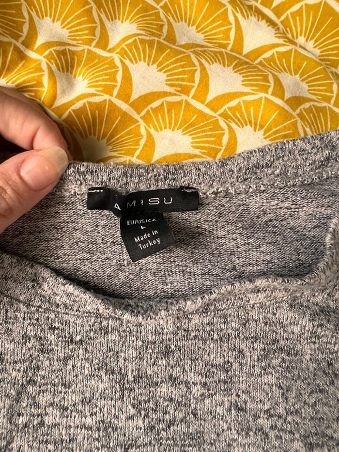 Pull gris Primark taille L - photo numéro 2