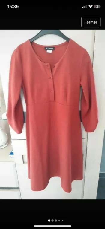 Belle robe couleur rouille taille 36