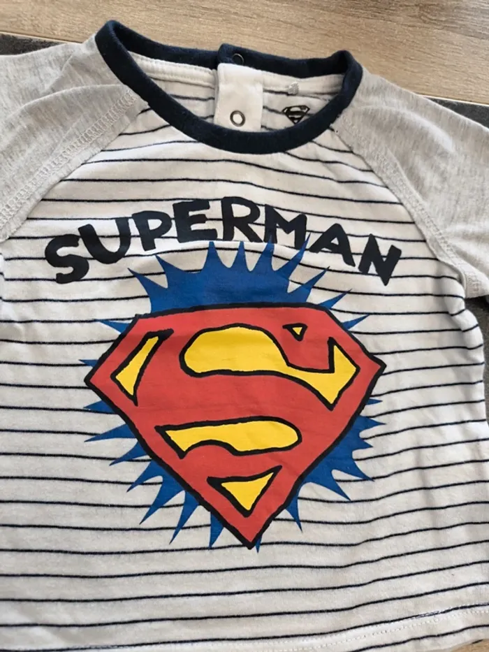 Tee-shirt garçon ml 18 mois Superman - photo numéro 3