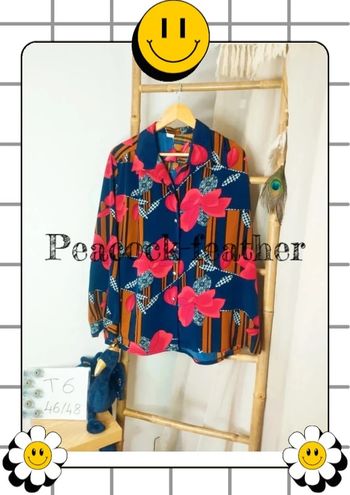 Chemisier vintage T6 rouge marine