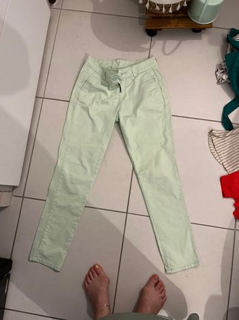 Pantalon été vert eau
