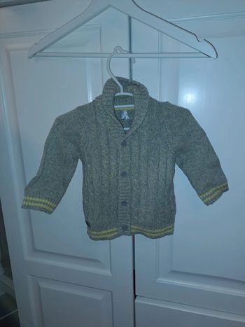 Orchestra gilet gris anis taille 6 mois