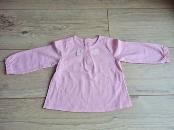 Tshirt ML rose Natalys 12 mois