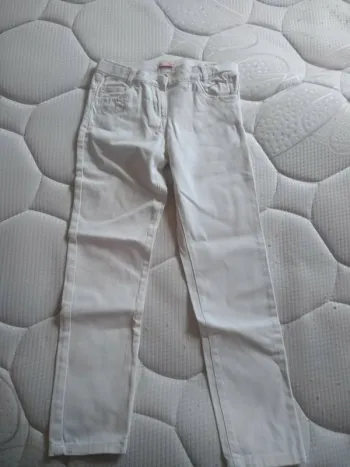 Pantalon Blanc Jean Fille 10 ans