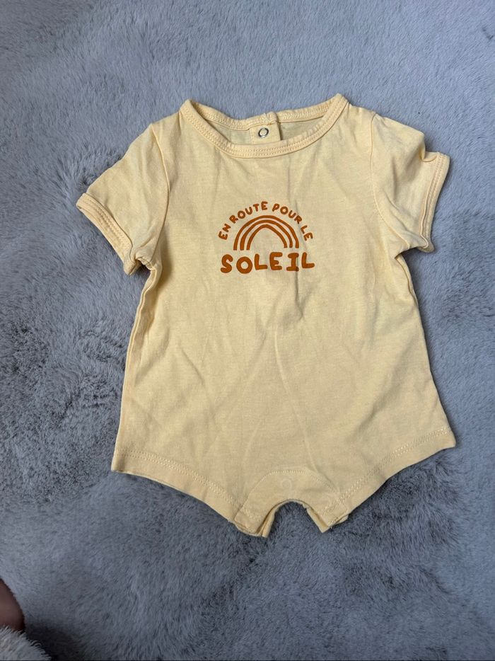Combi short bébé été 1 mois