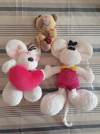 Lot de 3 peluches Diddl et Pimboli