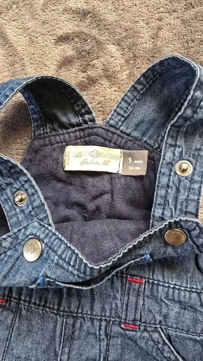 Ensemble salopette en jean avec son polo - photo numéro 5