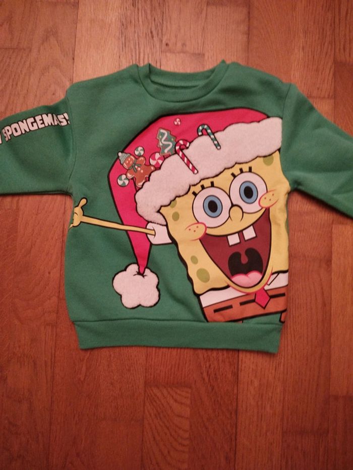 Pull bob l'éponge 2/3 ans - photo numéro 4