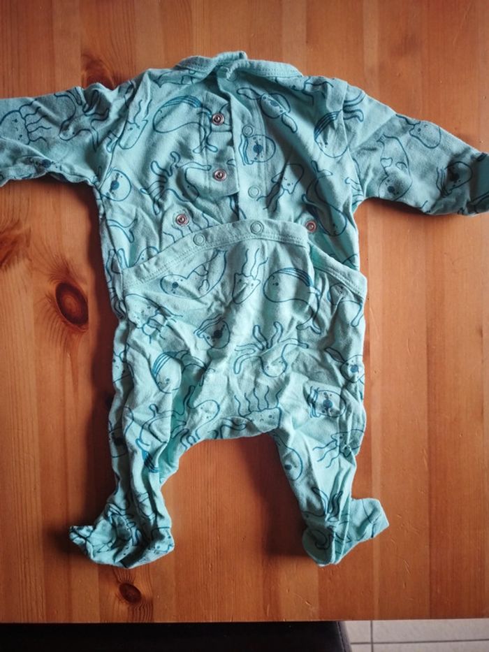 Pyjama bébé thème mer taille 1 mois - photo numéro 2