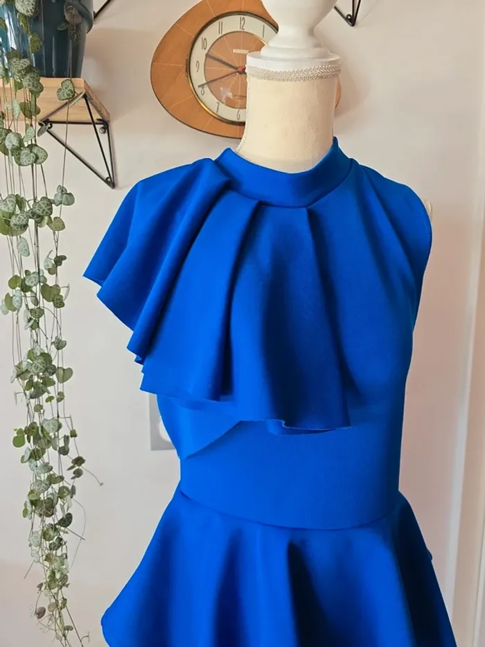 Robe cocktail bleu - photo numéro 3