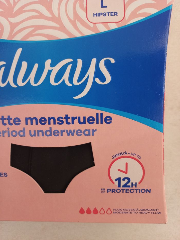 Always culotte menstruelle lavable T L - Neuve - photo numéro 3