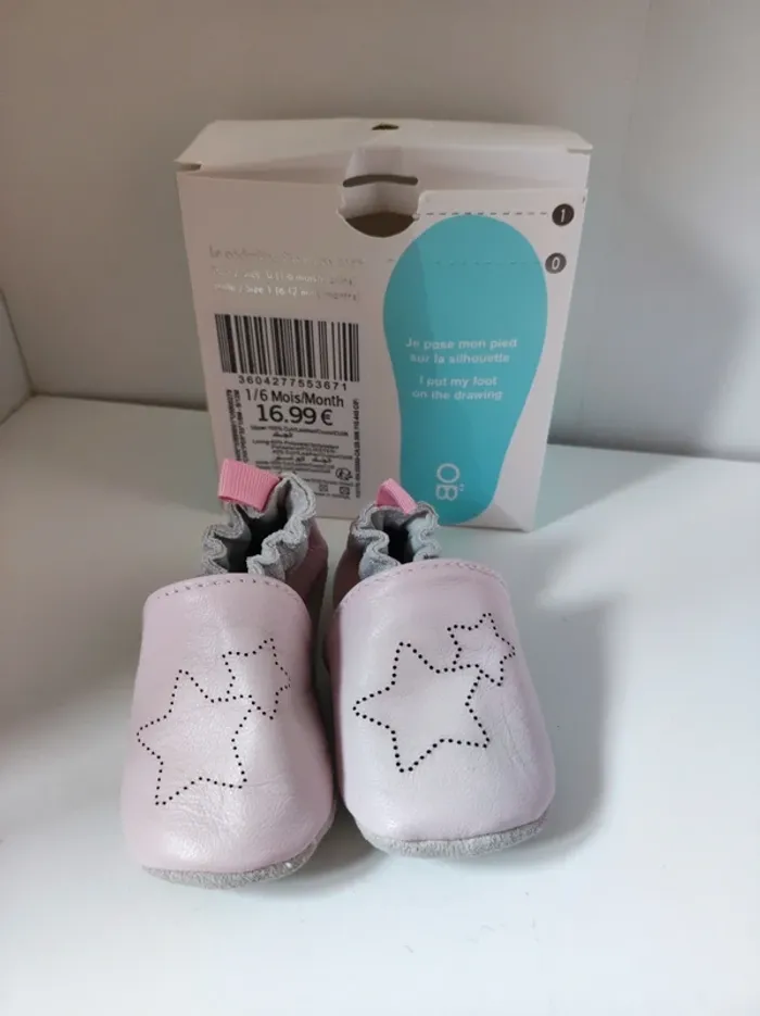 Chaussons souples 1 à 6 mois