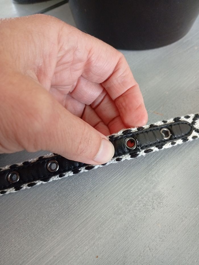 Ceinture fine noire et blanche - photo numéro 7