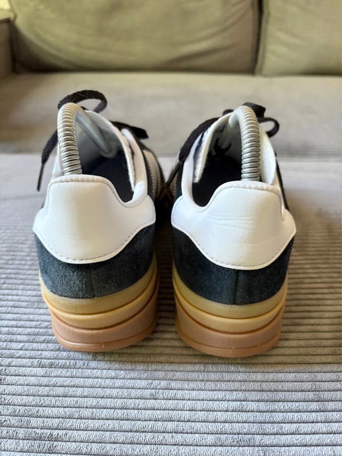 Chaussures adidas gazelle bold noires et blanches / taille 38 - photo numéro 4