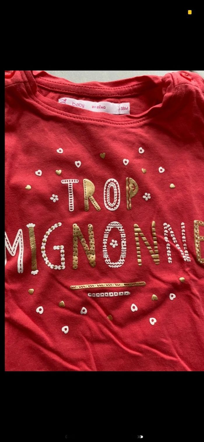 Tee shirt manches courtes Neuf 18 mois - photo numéro 3