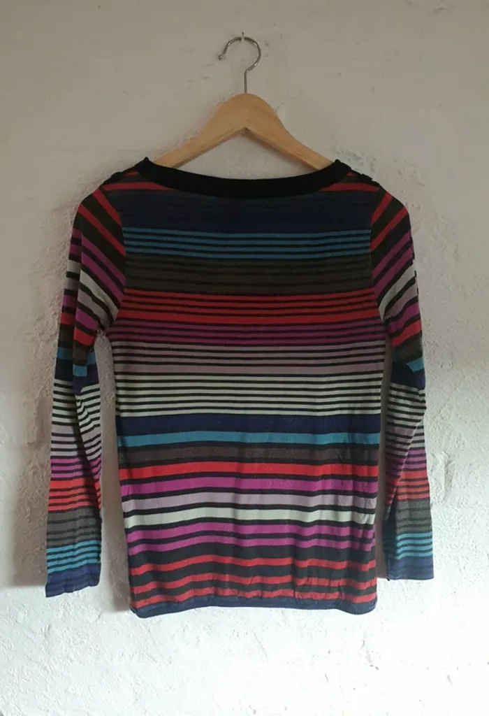 T-shirt manches longues rayé NAF NAF - photo numéro 3