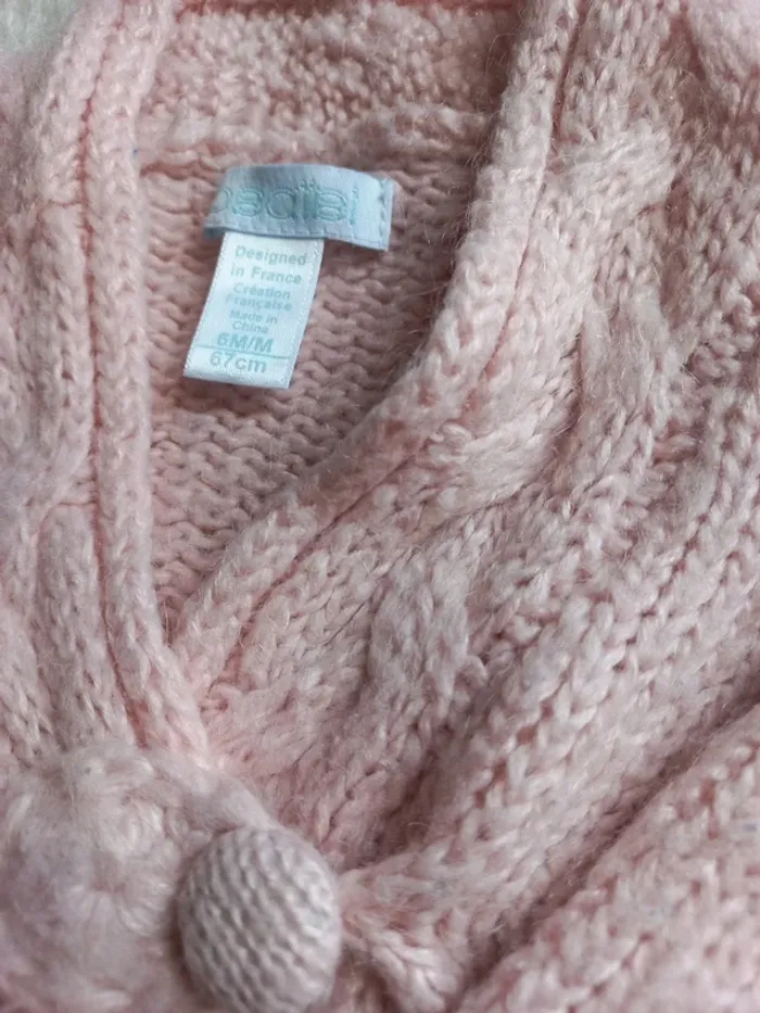 Gilet en laine,  bebe 6m - photo numéro 2