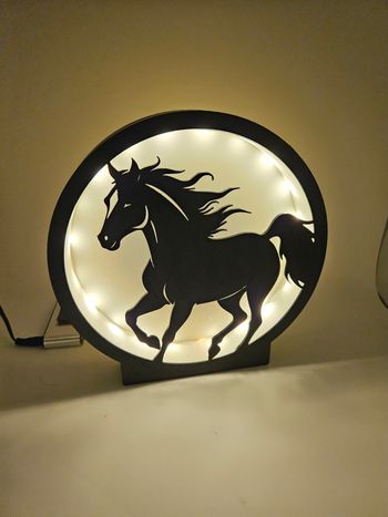 Lampe lumineuse à led cheval