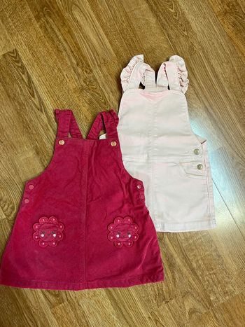 Lot de 2 salopettes robes - Taille 9 mois