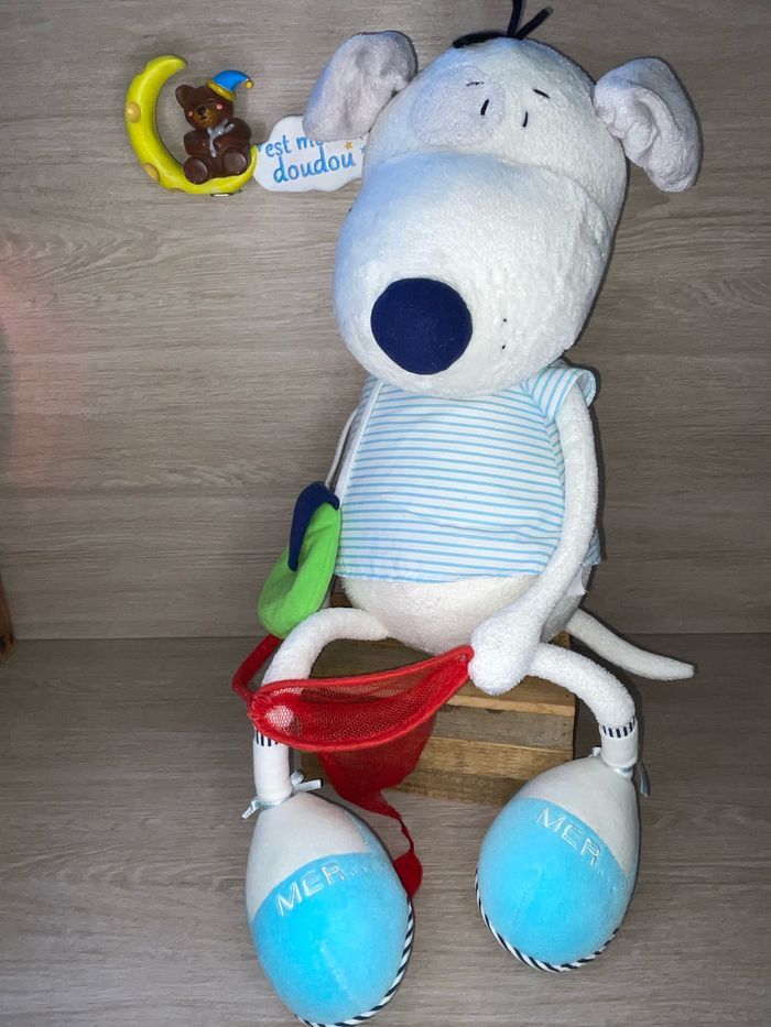 Doudou chien 🐶 XXL Carré blanc