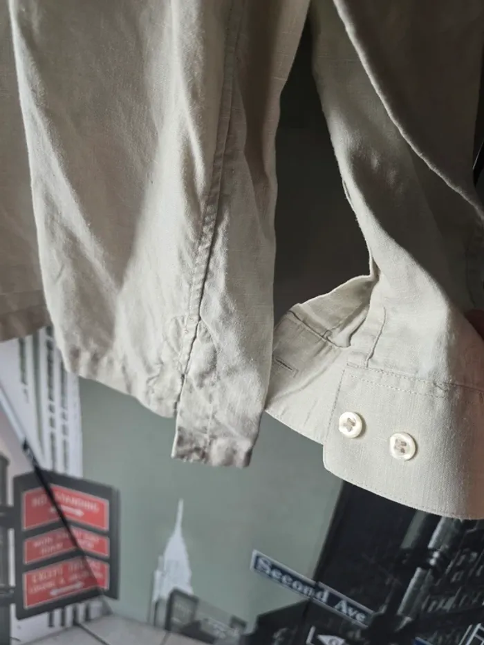 Chemise homme en lin Teddy Smith – Taille L – Beige - photo numéro 6