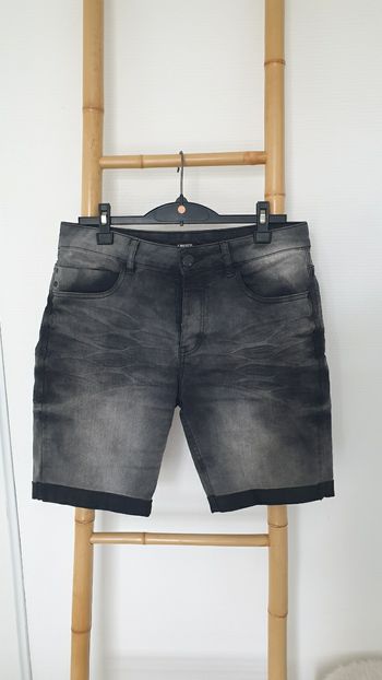 Short en jeans homme Liberto taille 38 gris délavé 