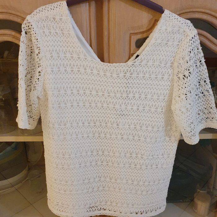 Magnifique haut champagne tout ajouré doublé Taille S Breal