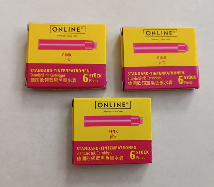 Lot cartouches pink
