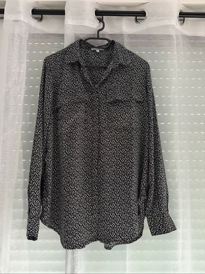 Chemise La Halle noire et blanche - Taille 40 - Neuve jamais portée