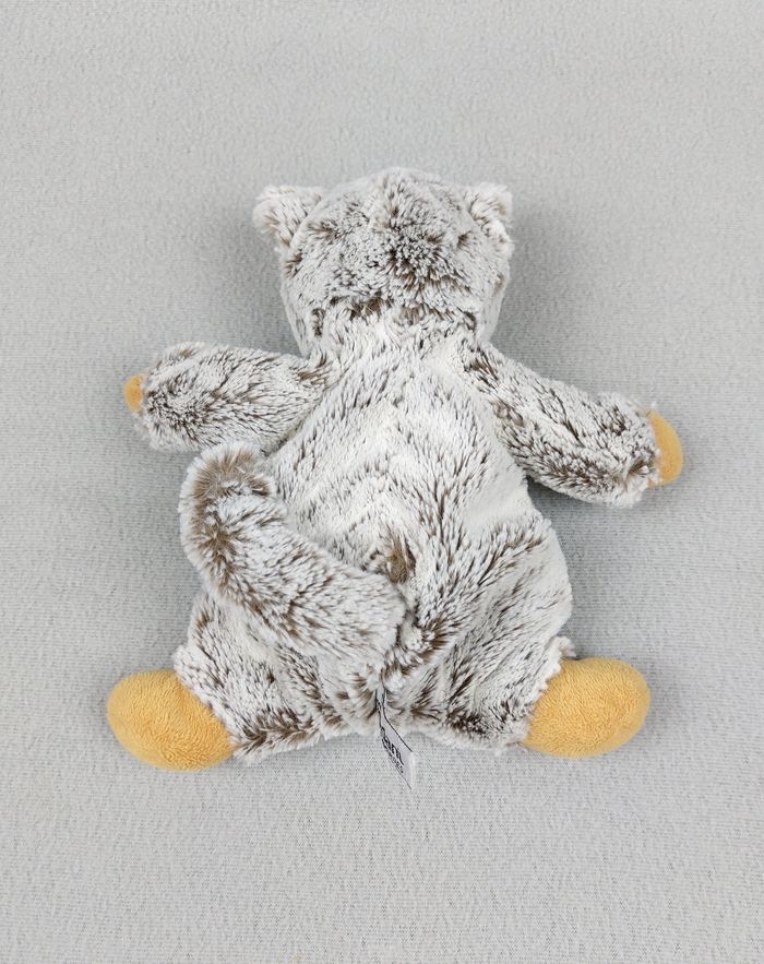 Peluche doudou chat créations DANI marron chiné blanc marron clair rose 23 cm - photo numéro 2