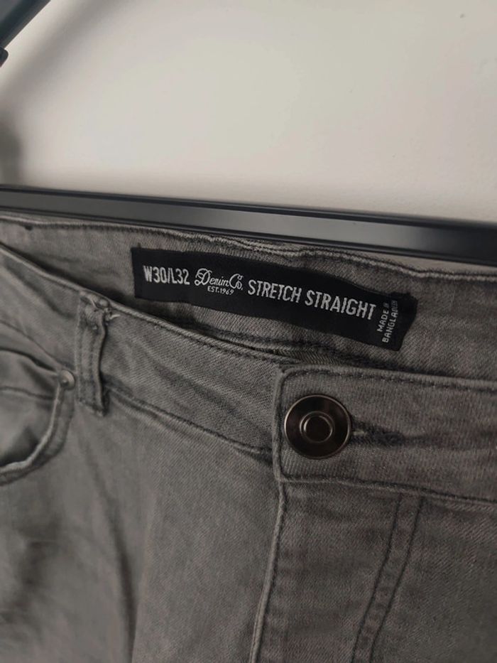 Jean gris droit w30 L32 stretch straight - photo numéro 2