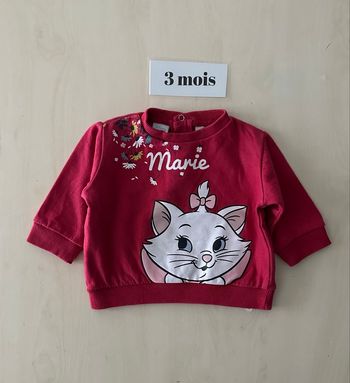 Sweat Marie Disney bébé fille 3 mois 56-62 cm