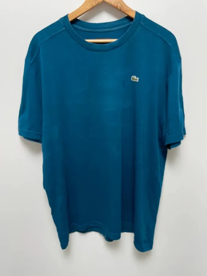 T shirt Lacoste Sport XL bleu manches courtes