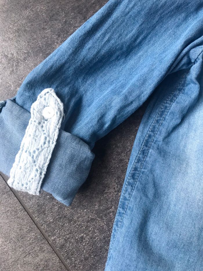 Chemise en jean fille Vertbaudet 6 ans - photo numéro 3