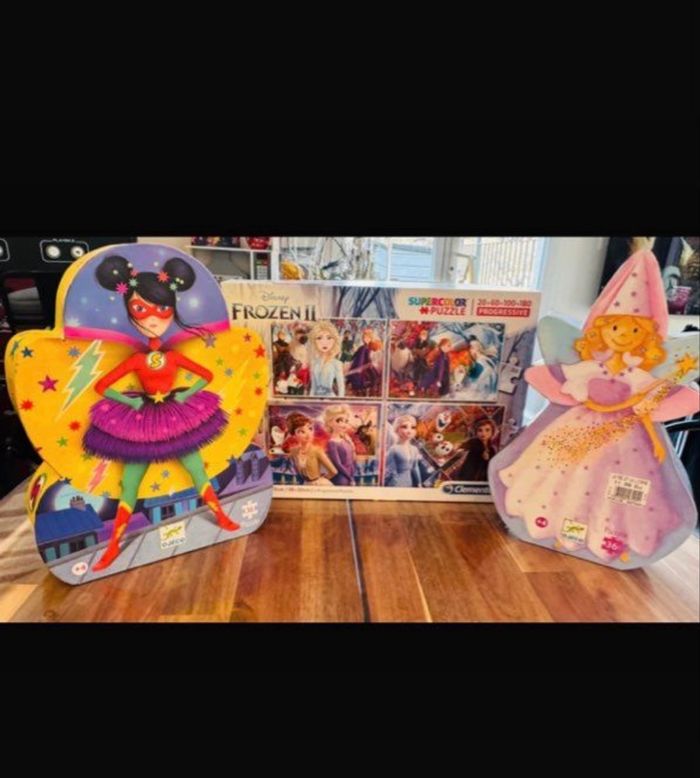 Lot de 3 puzzles+4 ans