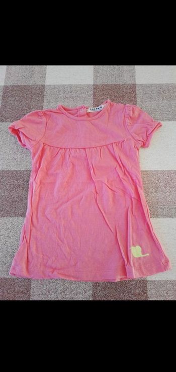 Robe rose manches courtes cocoon 12 mois neuve 3€