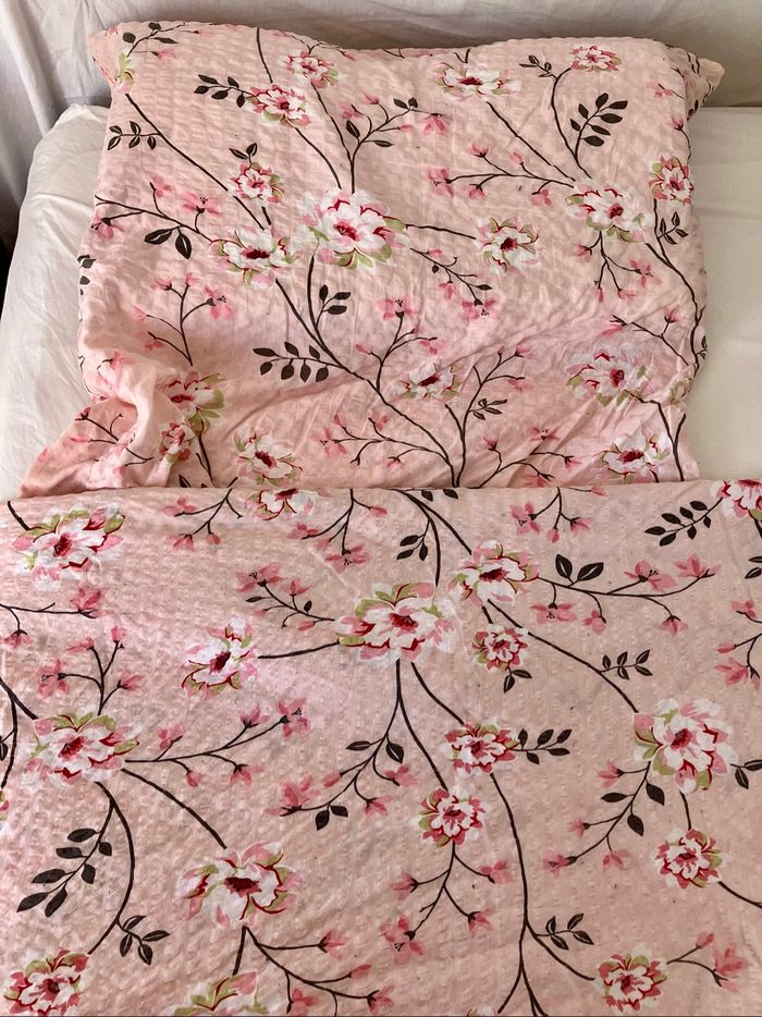 Parure de lit rose Fleurs de Cerisier en coton 🌸 - photo numéro 8