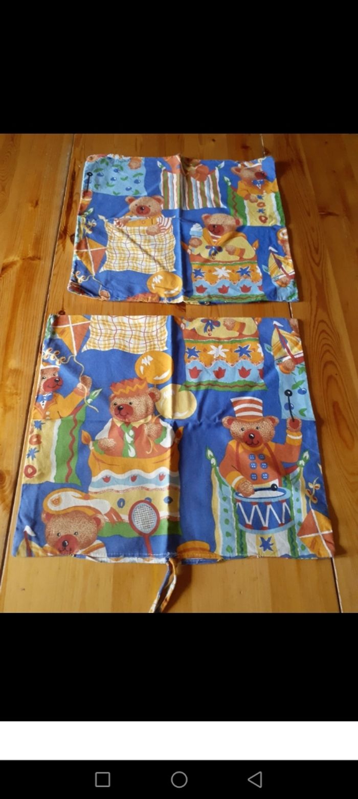 Lot de 2 housses de coussins enfant