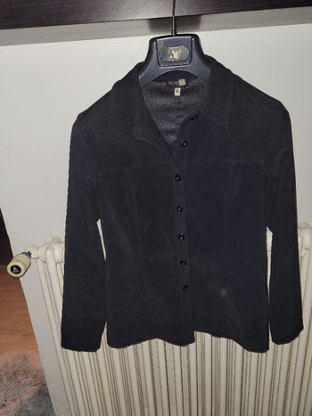 Chemise velour noire Autre ton