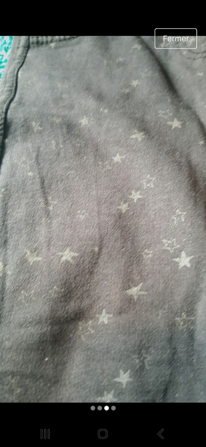 Pantalon noir motif etoiles - photo numéro 3