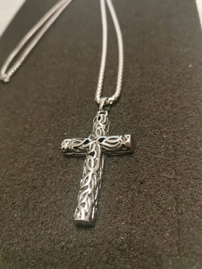 Collier et pendentif spirituel croix chrétienne - photo numéro 2