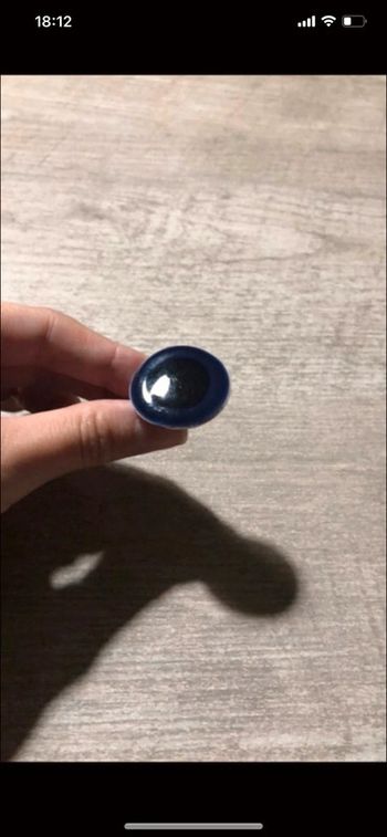 Bague bleue ajustable