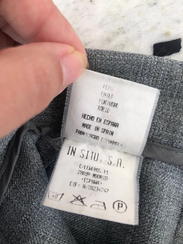 Pantalon à pinces gris Trucco 38 - photo numéro 6