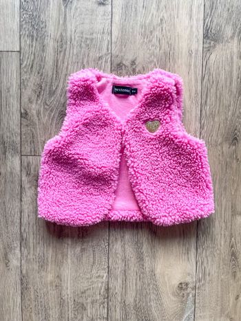 Gilet rose sans manches In Extenso taille 6 mois 