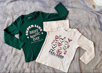 Lot 2 t-shirts manches longues Gémo fille - 5 ans