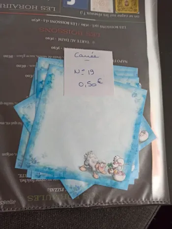 Feuille Diddl carrée 19 0,50€