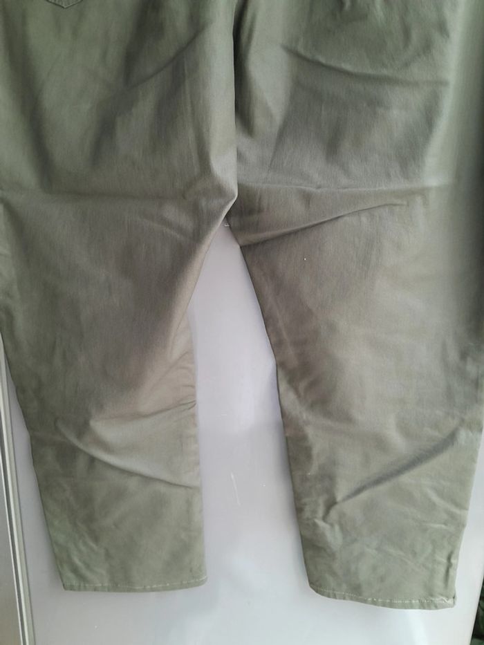Pantalon couleur kaki, coton ciré, taille 50, Marque Blanche Porte - photo numéro 9