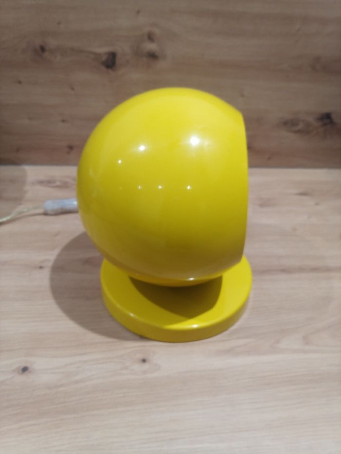 Lampe design boule en métal années 70