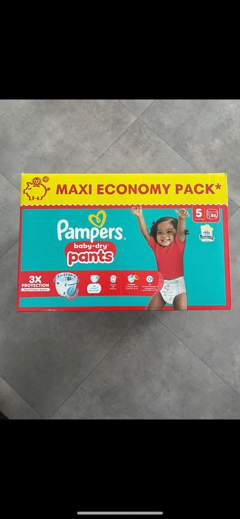 86 couches Pampers baby dry pants 5 remise 30% code zen30