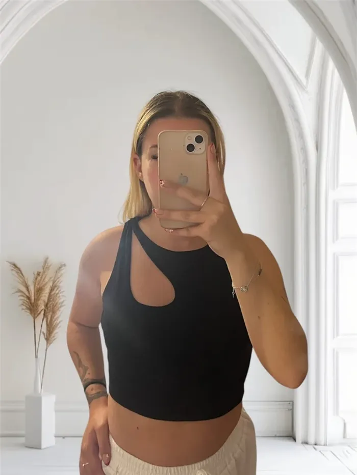 top haut noir shein